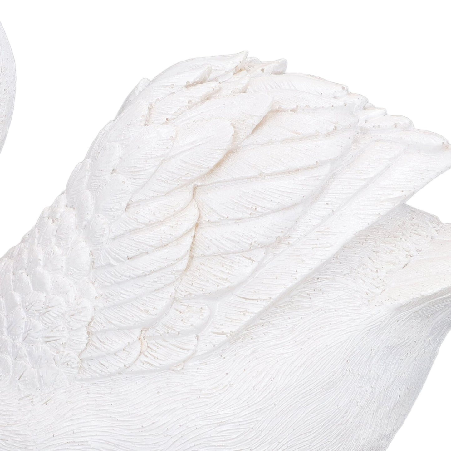 Resin White Swan Figurine Resin White Goose Statue for Outdoor Garden Yard Decoration