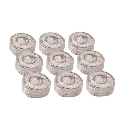 50Pcs Compressed Peat Block Cultivation and Nursery Nutrient Block Soil for Plant Flower VegetablesΦ35 X 10 mm