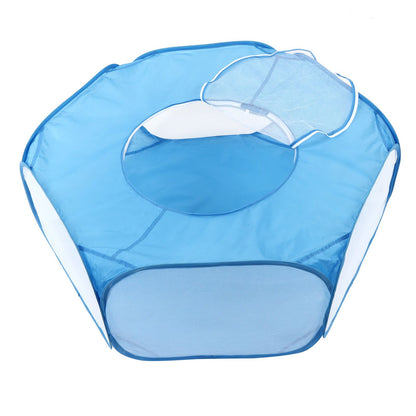 Pet Cage Tent Transparent Breathable Portable Small Animal Playpen for Hamsters Guinea Pigs