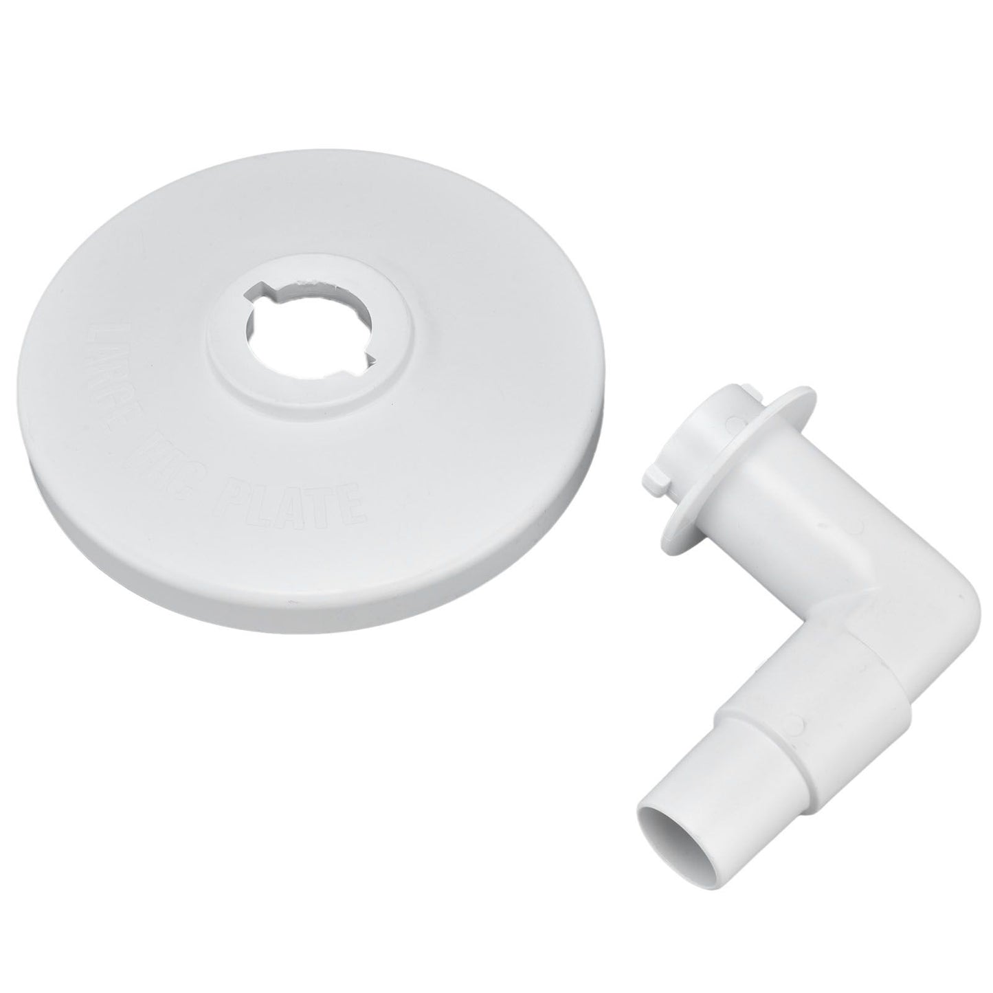 Skimmer Vacuum Plate with 90 ° Elbow Plastic Pool Vacuum Plate Replacement for Hayward