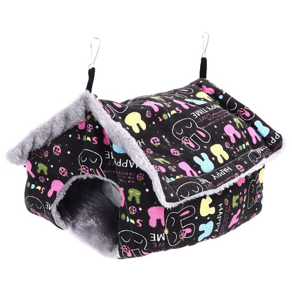 Bird Nest Suspensible Design Soft Plush Warm Safe Portable Size Space Saving Easy Cleaning Parakeet Nest