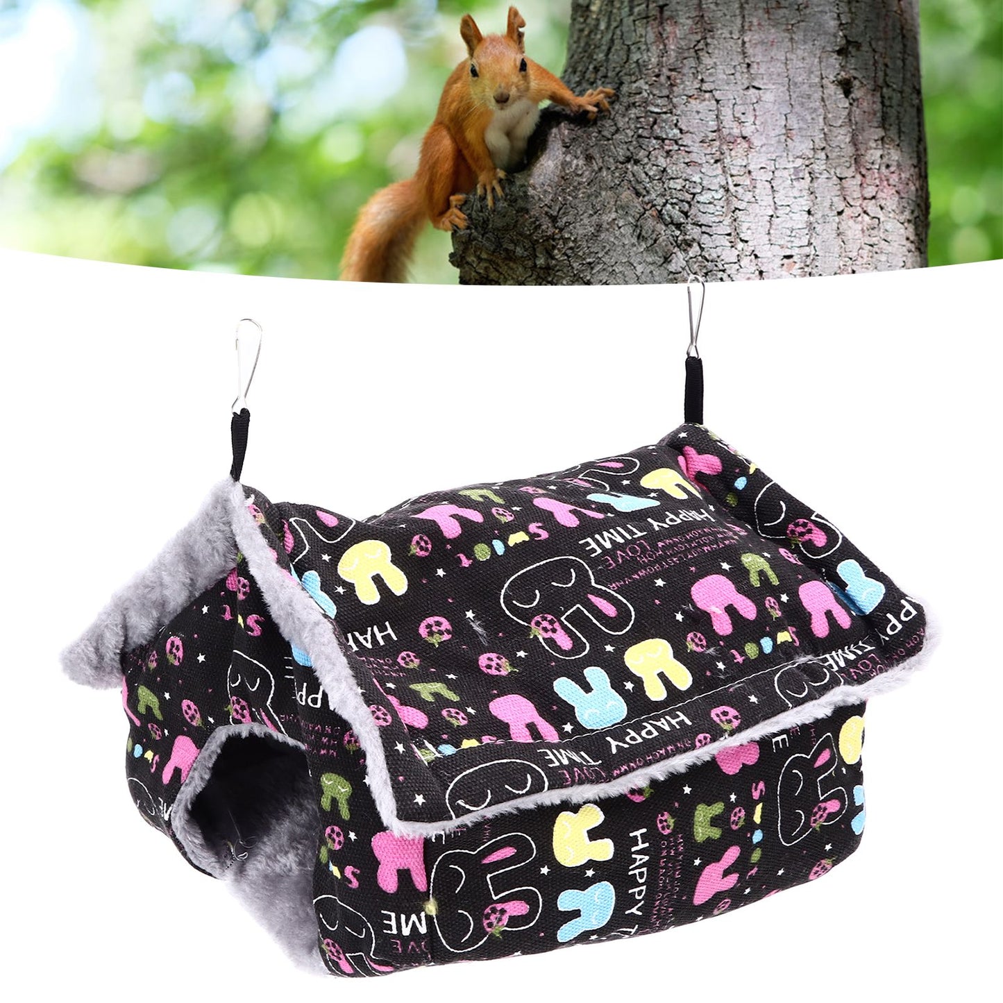 Bird Nest Suspensible Design Soft Plush Warm Safe Portable Size Space Saving Easy Cleaning Parakeet Nest