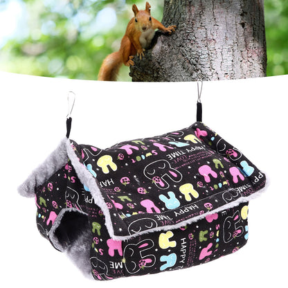 Bird Nest Suspensible Design Soft Plush Warm Safe Portable Size Space Saving Easy Cleaning Parakeet Nest