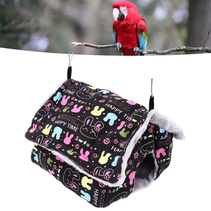 Bird Nest Suspensible Design Soft Plush Warm Safe Portable Size Space Saving Easy Cleaning Parakeet Nest