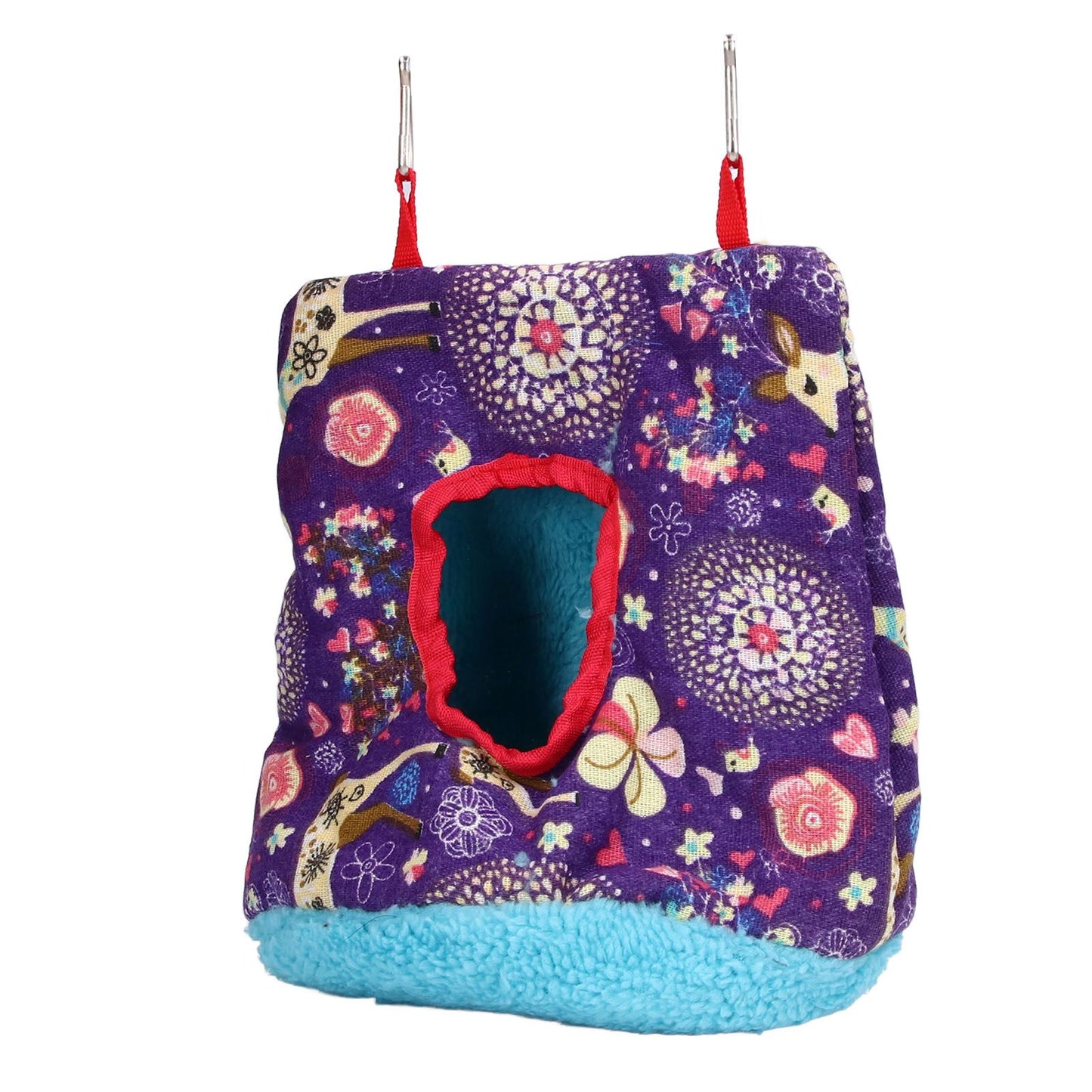 Warm Bird Hammock Plush Soft Foldable Round Bird Hanging Nest for Parrots Parakeet