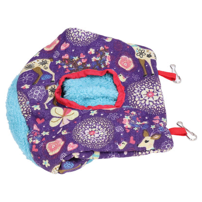 Warm Bird Hammock Plush Soft Foldable Round Bird Hanging Nest for Parrots Parakeet