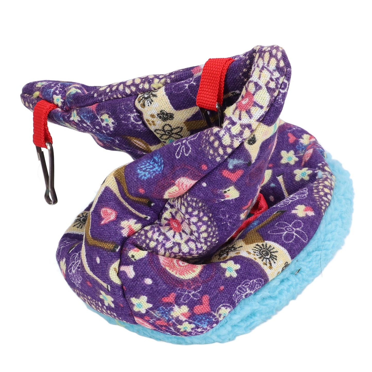 Warm Bird Hammock Plush Soft Foldable Round Bird Hanging Nest for Parrots Parakeet