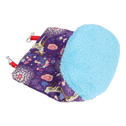 Warm Bird Hammock Plush Soft Foldable Round Bird Hanging Nest for Parrots Parakeet