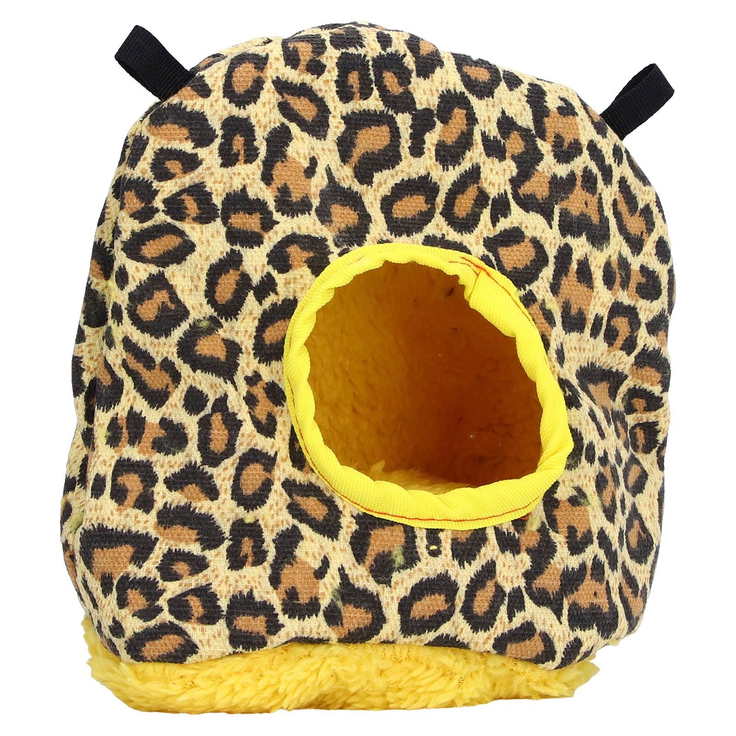 Warm Birdhouse Round Shape Soft Plush Save Space Easy Clean Safety Parrots HouseLeopard Print