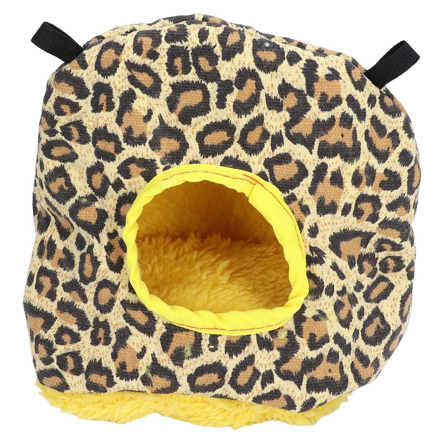 Warm Birdhouse Round Shape Soft Plush Save Space Easy Clean Safety Parrots HouseLeopard Print