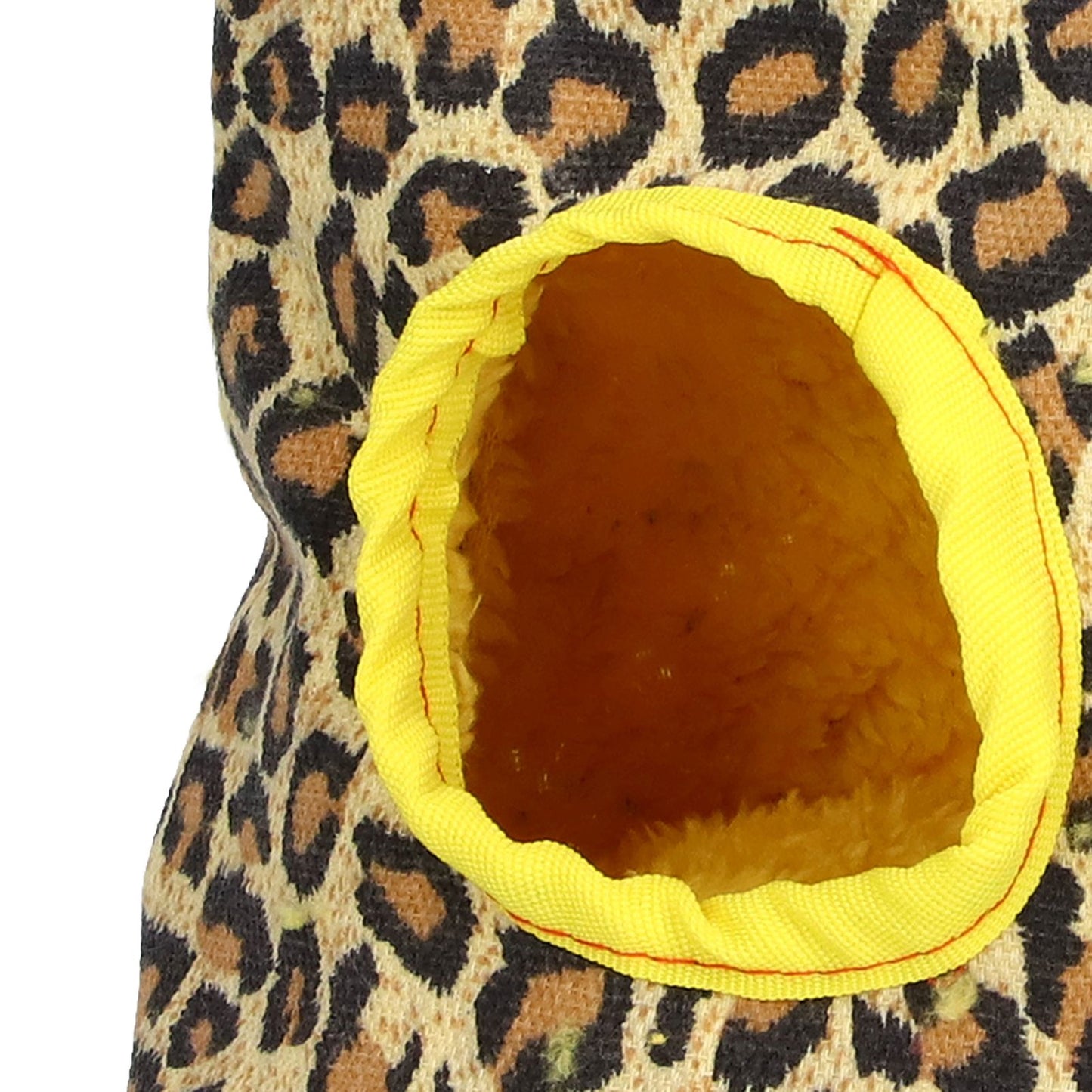 Warm Birdhouse Round Shape Soft Plush Save Space Easy Clean Safety Parrots HouseLeopard Print