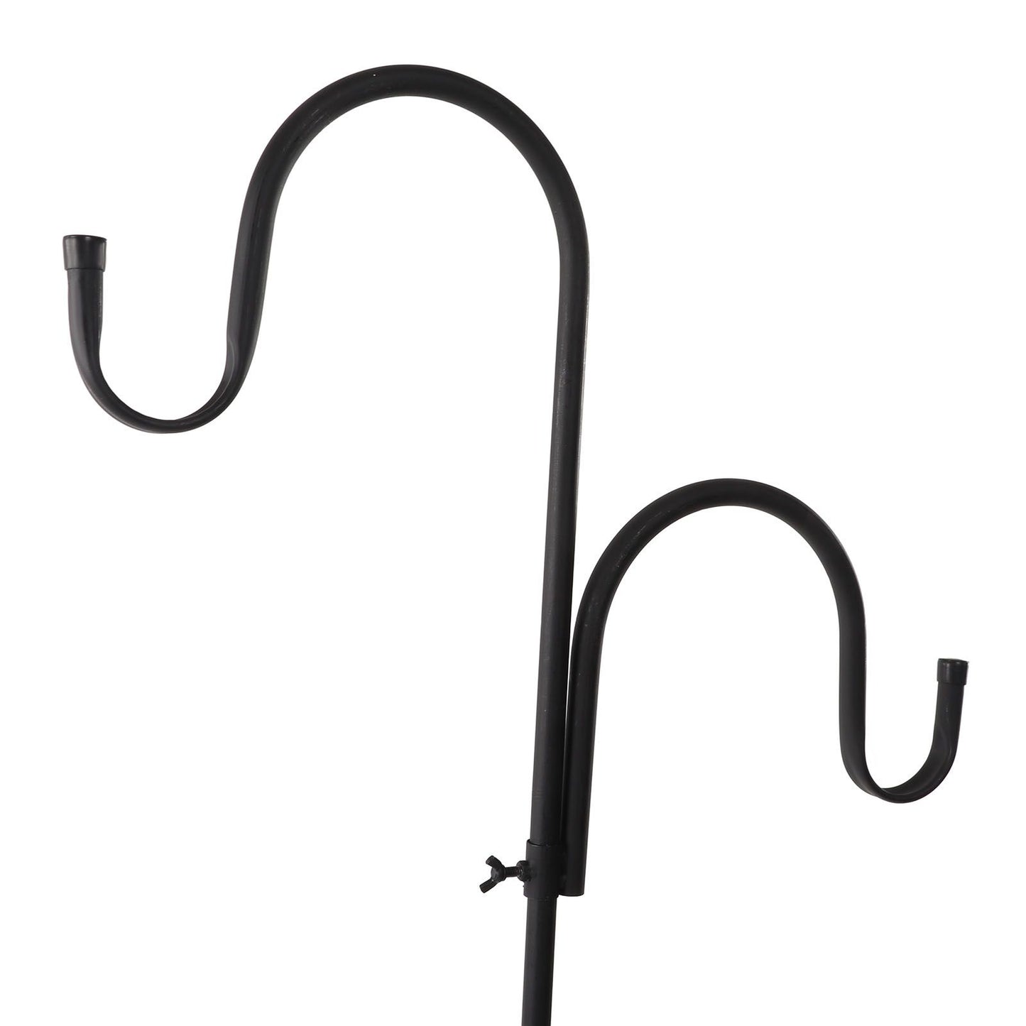 Shepherd's Hook Detachable Bird Feeder Hanger Iron 2 Hooks 5 Prong Bases Courtyard Accessories