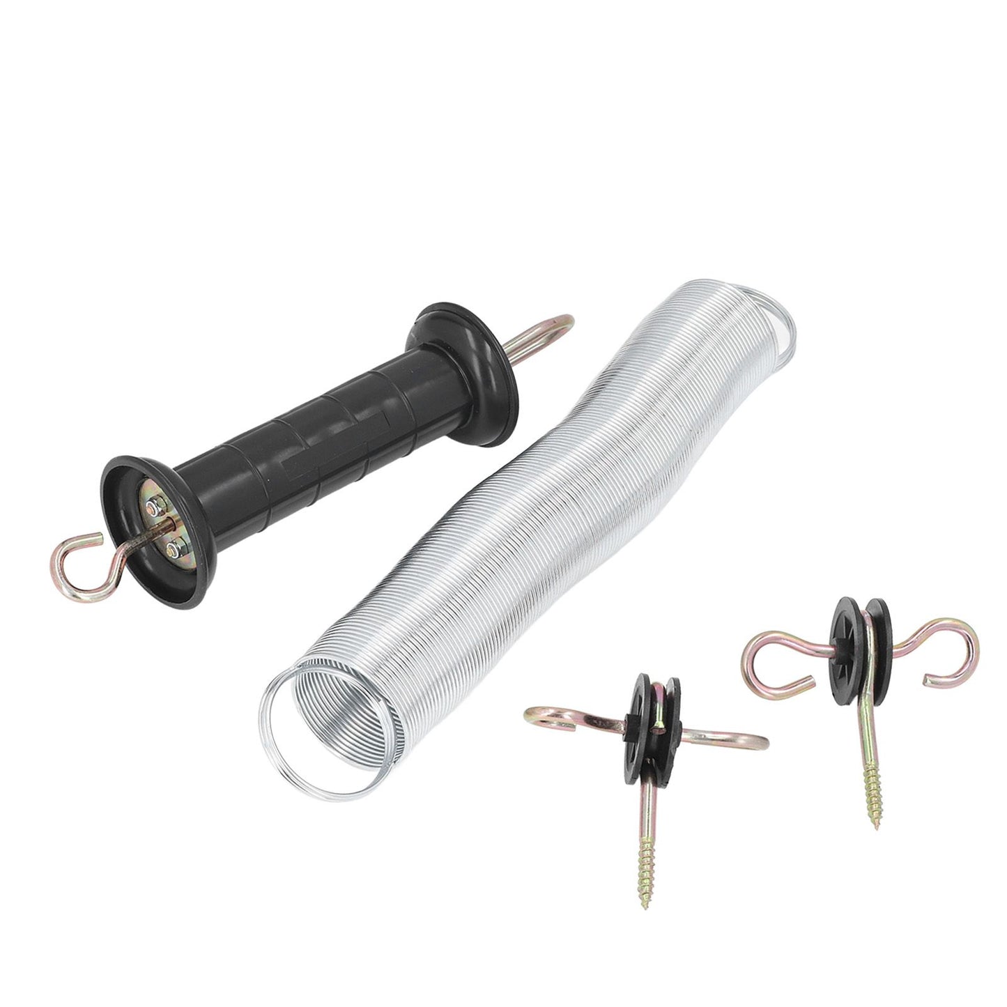 Electric Fence Gate Kit PP Iron 5 Meters Animal Spring Door Accessory with Handle Insulated Nail for Livestock