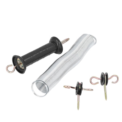 Electric Fence Gate Kit PP Iron 5 Meters Animal Spring Door Accessory with Handle Insulated Nail for Livestock