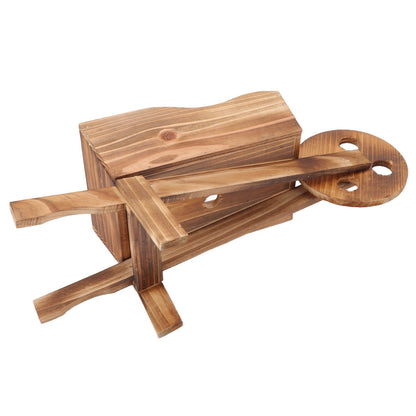 Flower Pot Wooden Cart Innovative Succulent Wheelbarrow Flower Pot for Courtyard Home Decoration