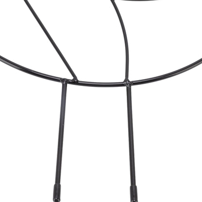 2PCS Flower Plant Support Stand Iron Climbing Frame for Home Garden Round Ring Design Black