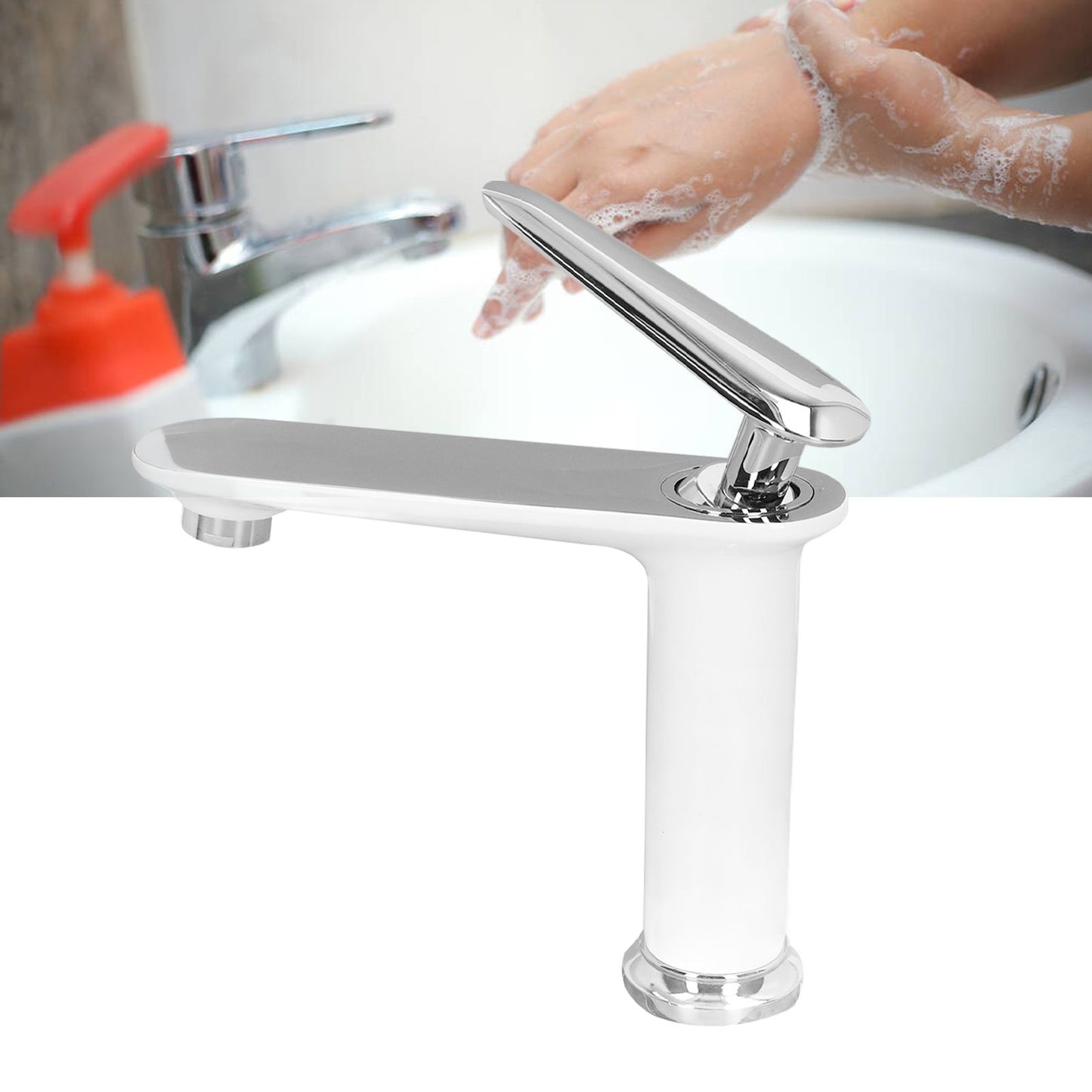G1/2 Basin Faucet Lavatory Tap Brass Single Handle One Hole Mixer Tap Bathroom Wash Basin Faucet