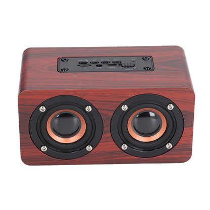 Speaker Portable Red Dual Speakers Voice Call Usb Charging Wooden Speaker Subwoofer