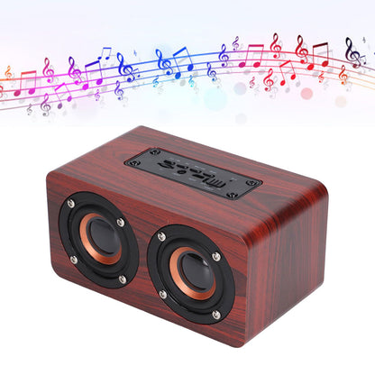 Speaker Portable Red Dual Speakers Voice Call Usb Charging Wooden Speaker Subwoofer