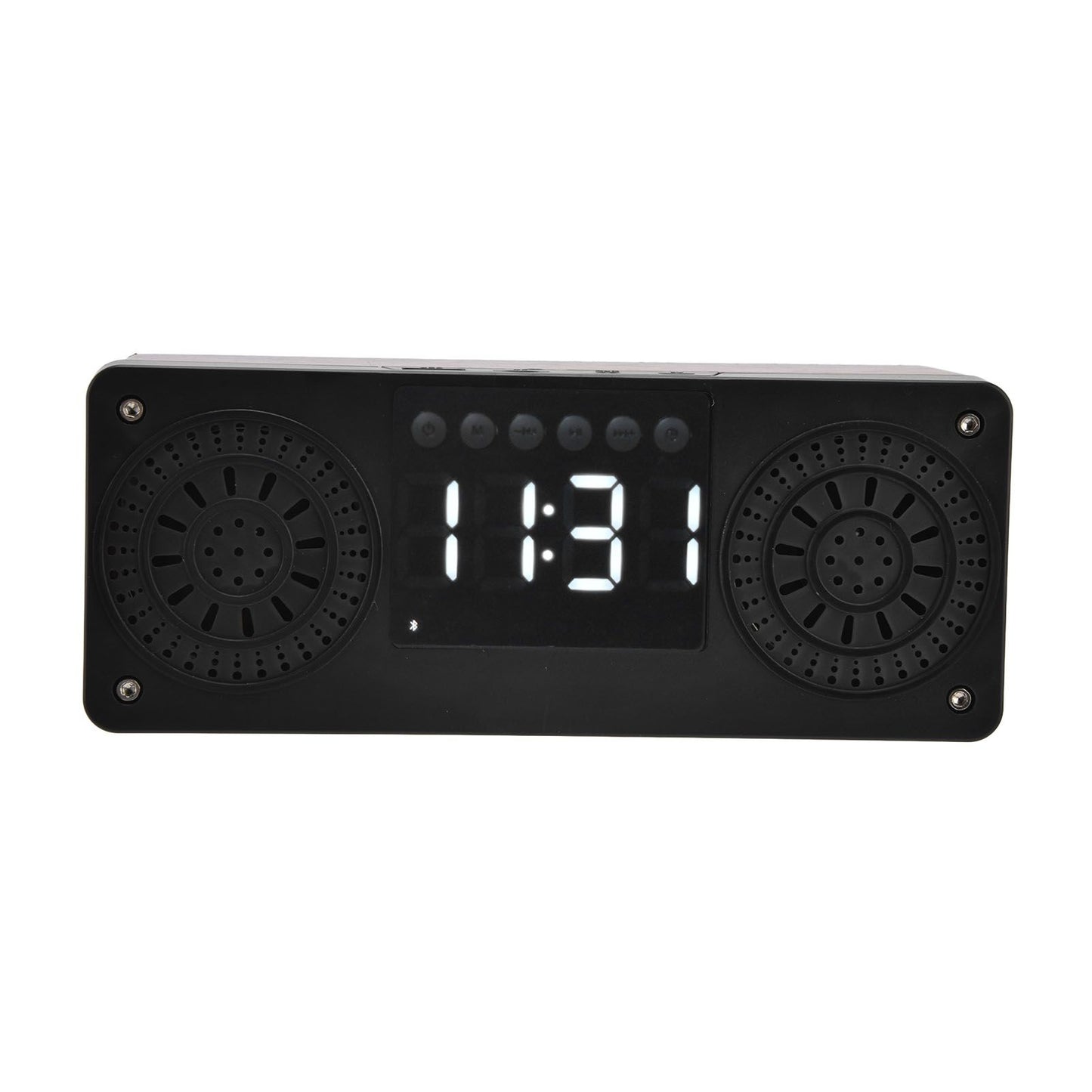 Speaker Red Double Speaker Digital Display Clock 360° Three Dimensional Surround Wooden Speaker Subwoofer