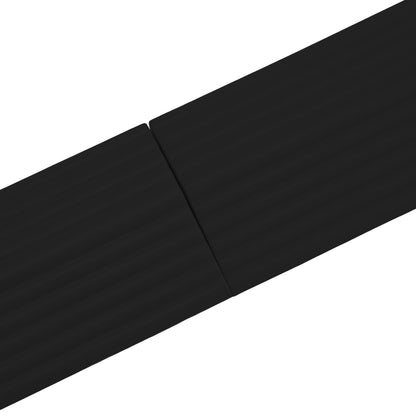 4PCS Universal Sweeper Door Sill Stair Wheelchair Door Sill Free Assembly Rubber Door Threshold ProtectBlack