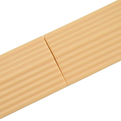 4PCS Universal Sweeper Door Sill Stair Wheelchair Door Sill Free Assembly Rubber Door Threshold ProtectBeige