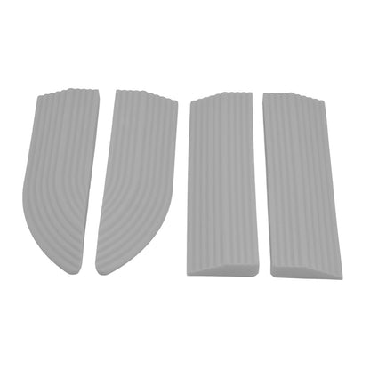 4PCS Universal Sweeper Door Sill Stair Wheelchair Door Sill Free Assembly Rubber Door Threshold ProtectGrey