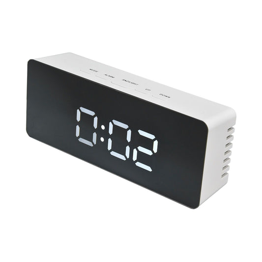 LED Clock Multifunctional USB Powered 3 Lighting Modes Snooze Time Celsius Fahrenheit Display Digital Alarm ClockWhite