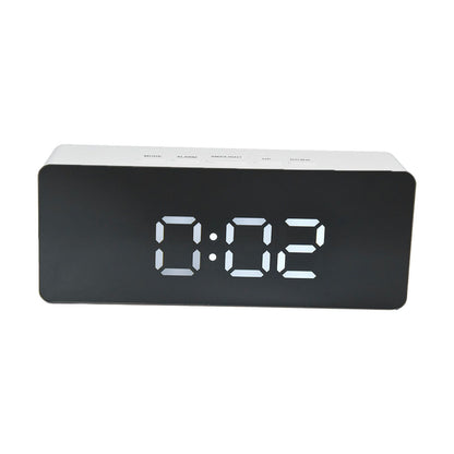 LED Clock Multifunctional USB Powered 3 Lighting Modes Snooze Time Celsius Fahrenheit Display Digital Alarm ClockWhite