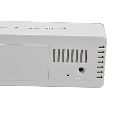 LED Clock Multifunctional USB Powered 3 Lighting Modes Snooze Time Celsius Fahrenheit Display Digital Alarm ClockWhite