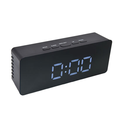 LED Clock Multifunctional USB Powered 3 Lighting Modes Snooze Time Celsius Fahrenheit Display Digital Alarm ClockBlack