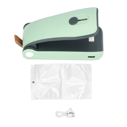 Mini Food Sealer Small Handheld Bottom Magnetic Design USB Charging Quick Sealing Food Sealer Machine