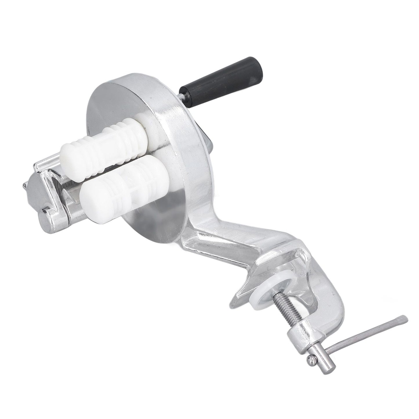 Manual Macaroni Maker Aluminium Alloy Silver Portable Hand Cranking Noodles Pressing Machine for Kitchen Restaurant