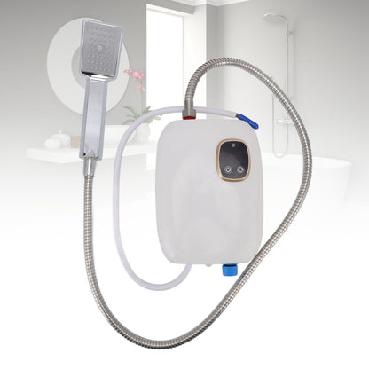 5500W 25A Electric Instant Hot Water Heater Touch Screen Over Temperature Protection Water Heater with Shower Head 220V