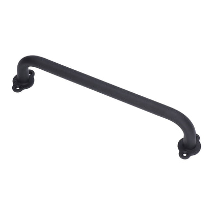 Barn Door Handle Black Carbon Steel Interior Wooden Door Matte Handle for Wooden Gate Shed Cabinet Door