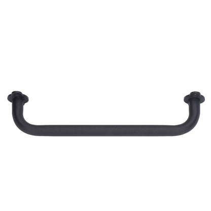 Barn Door Handle Black Carbon Steel Interior Wooden Door Matte Handle for Wooden Gate Shed Cabinet Door