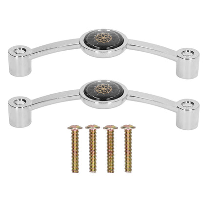 2PCS Door Handle Zinc Alloy Modern Wardrobe Cabinet Drawer Pull Handle for Home FurnitureBlack