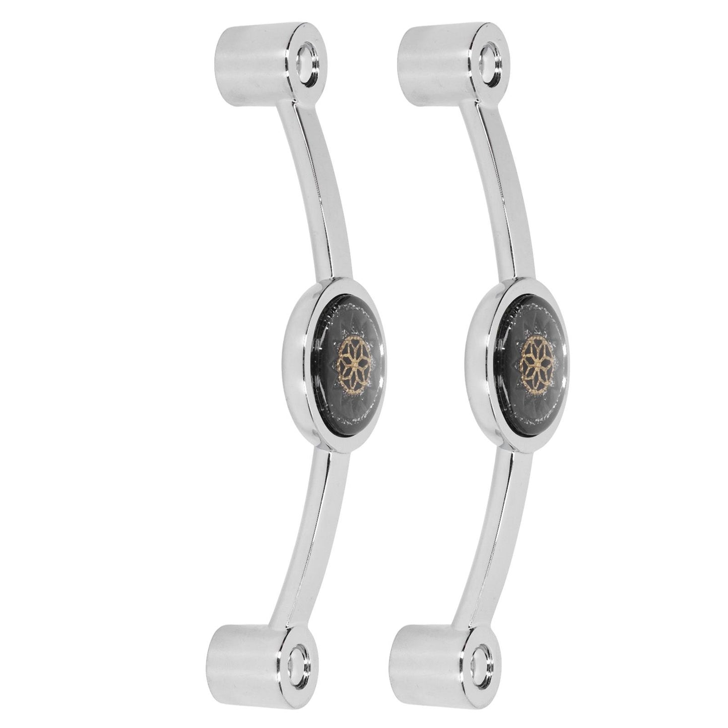 2PCS Door Handle Zinc Alloy Modern Wardrobe Cabinet Drawer Pull Handle for Home FurnitureBlack
