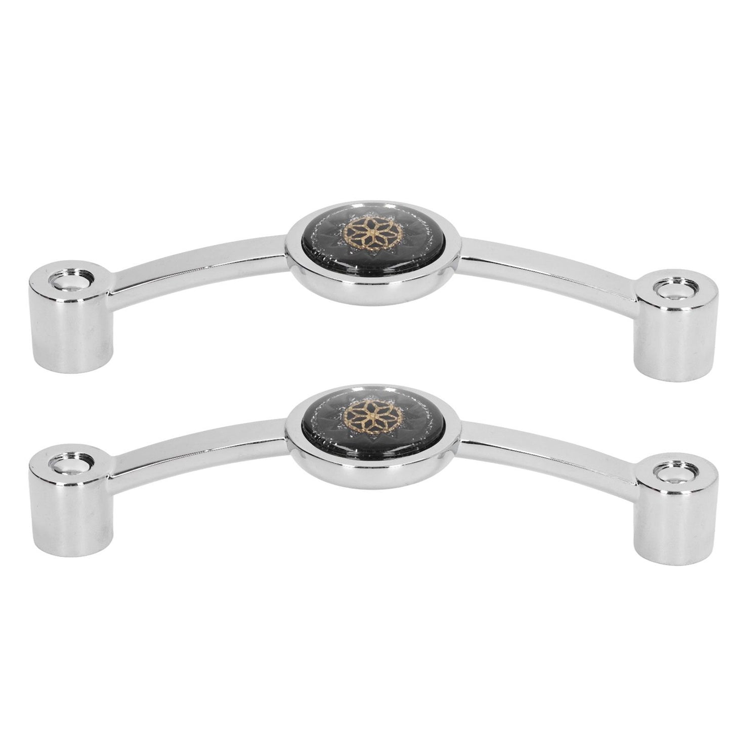 2PCS Door Handle Zinc Alloy Modern Wardrobe Cabinet Drawer Pull Handle for Home FurnitureBlack