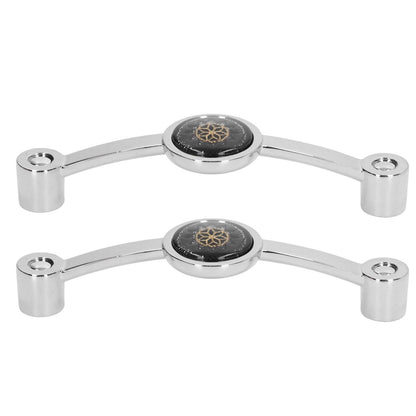 2PCS Door Handle Zinc Alloy Modern Wardrobe Cabinet Drawer Pull Handle for Home FurnitureBlack