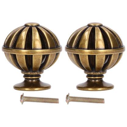 2Set Cabinet Knob Birdcage Hollow Closet Drawer Knob Zinc Alloy Wardrobe Knob for Home Decoration366 Birdcage Bronze