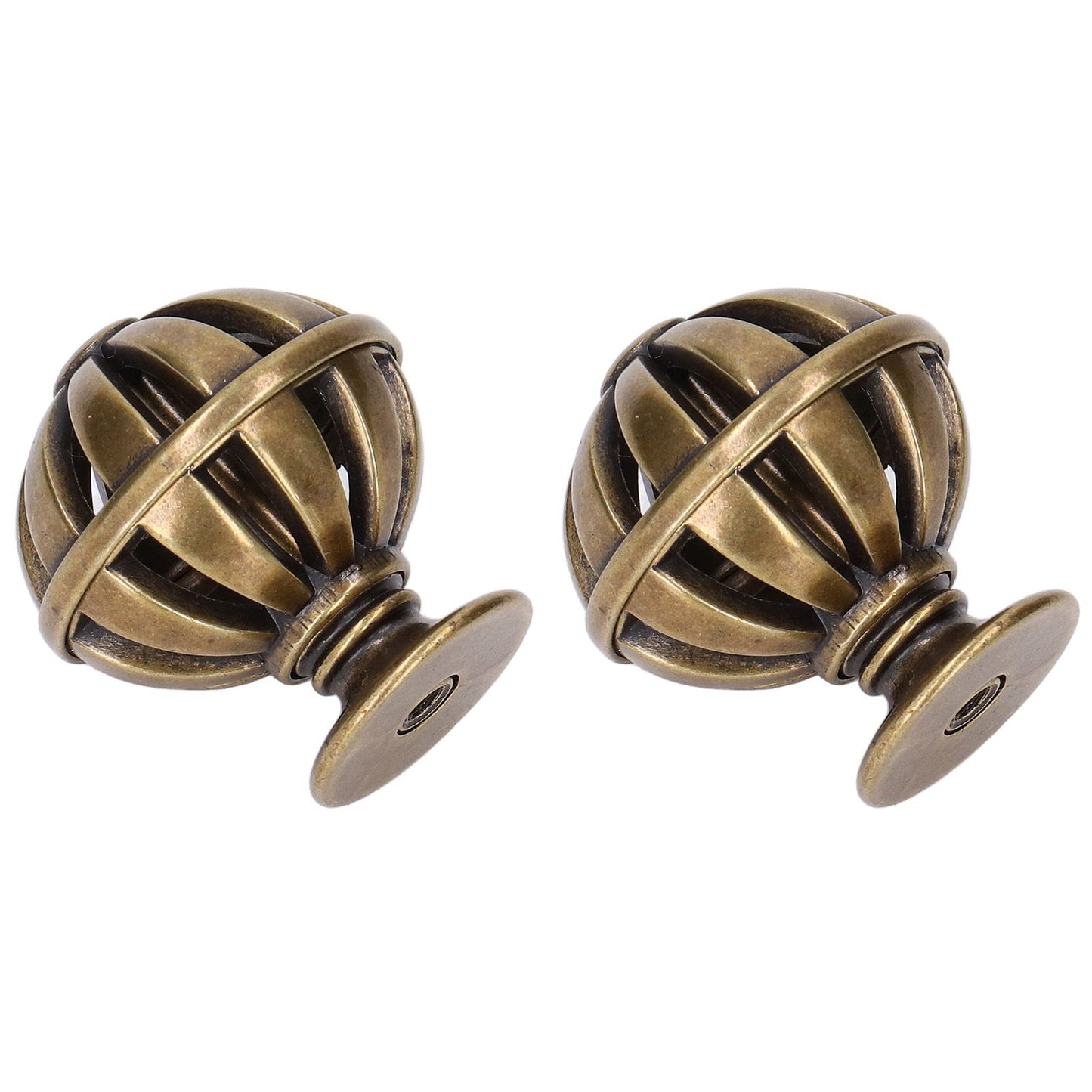 2Set Cabinet Knob Birdcage Hollow Closet Drawer Knob Zinc Alloy Wardrobe Knob for Home Decoration366 Birdcage Bronze