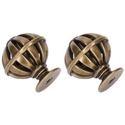2Set Cabinet Knob Birdcage Hollow Closet Drawer Knob Zinc Alloy Wardrobe Knob for Home Decoration366 Birdcage Bronze