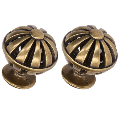 2Set Cabinet Knob Birdcage Hollow Closet Drawer Knob Zinc Alloy Wardrobe Knob for Home Decoration366 Birdcage Bronze