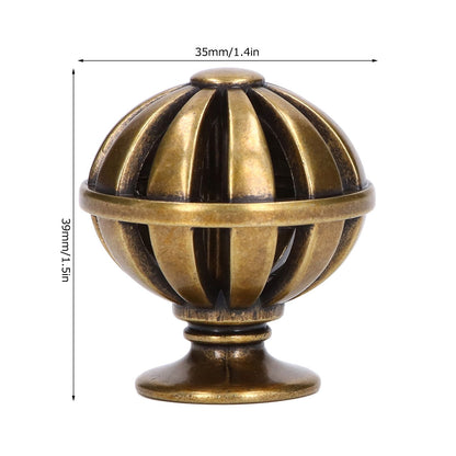 2Set Cabinet Knob Birdcage Hollow Closet Drawer Knob Zinc Alloy Wardrobe Knob for Home Decoration366 Birdcage Bronze