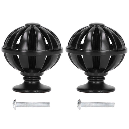 2Set Cabinet Knob Birdcage Hollow Closet Drawer Knob Zinc Alloy Wardrobe Knob for Home Decoration366 Birdcage Black