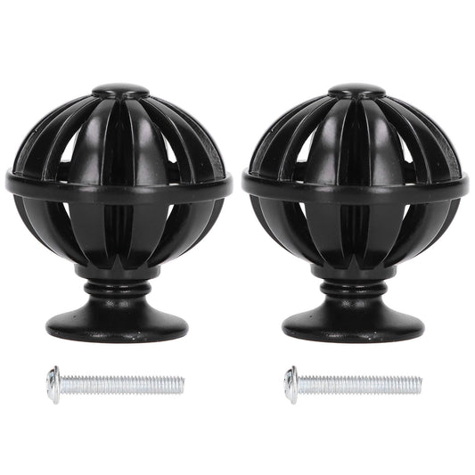 2Set Cabinet Knob Birdcage Hollow Closet Drawer Knob Zinc Alloy Wardrobe Knob for Home Decoration366 Birdcage Black