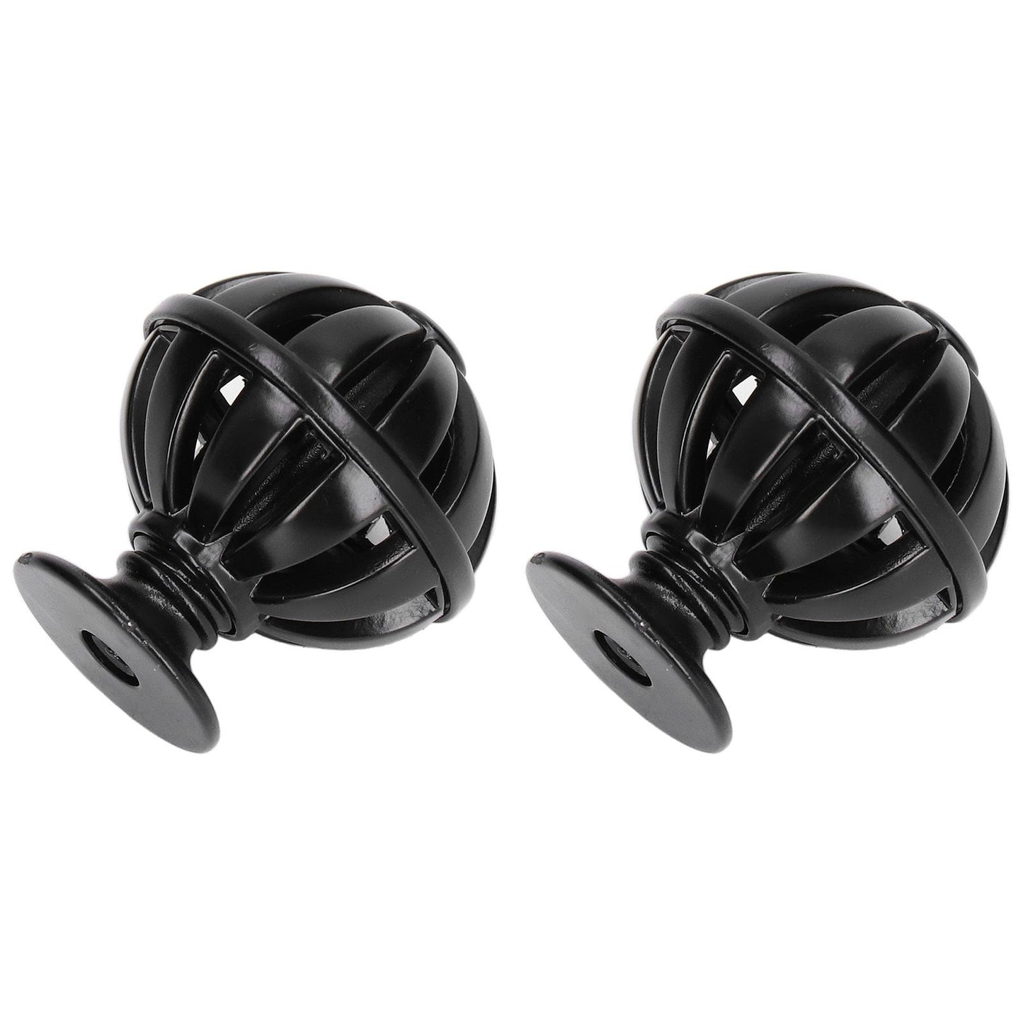 2Set Cabinet Knob Birdcage Hollow Closet Drawer Knob Zinc Alloy Wardrobe Knob for Home Decoration366 Birdcage Black