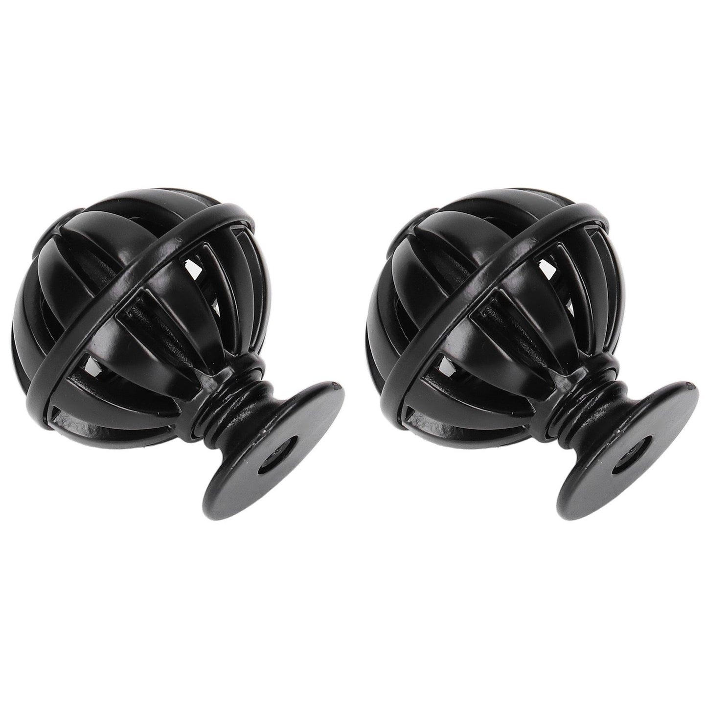 2Set Cabinet Knob Birdcage Hollow Closet Drawer Knob Zinc Alloy Wardrobe Knob for Home Decoration366 Birdcage Black