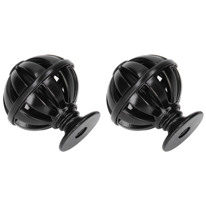 2Set Cabinet Knob Birdcage Hollow Closet Drawer Knob Zinc Alloy Wardrobe Knob for Home Decoration366 Birdcage Black